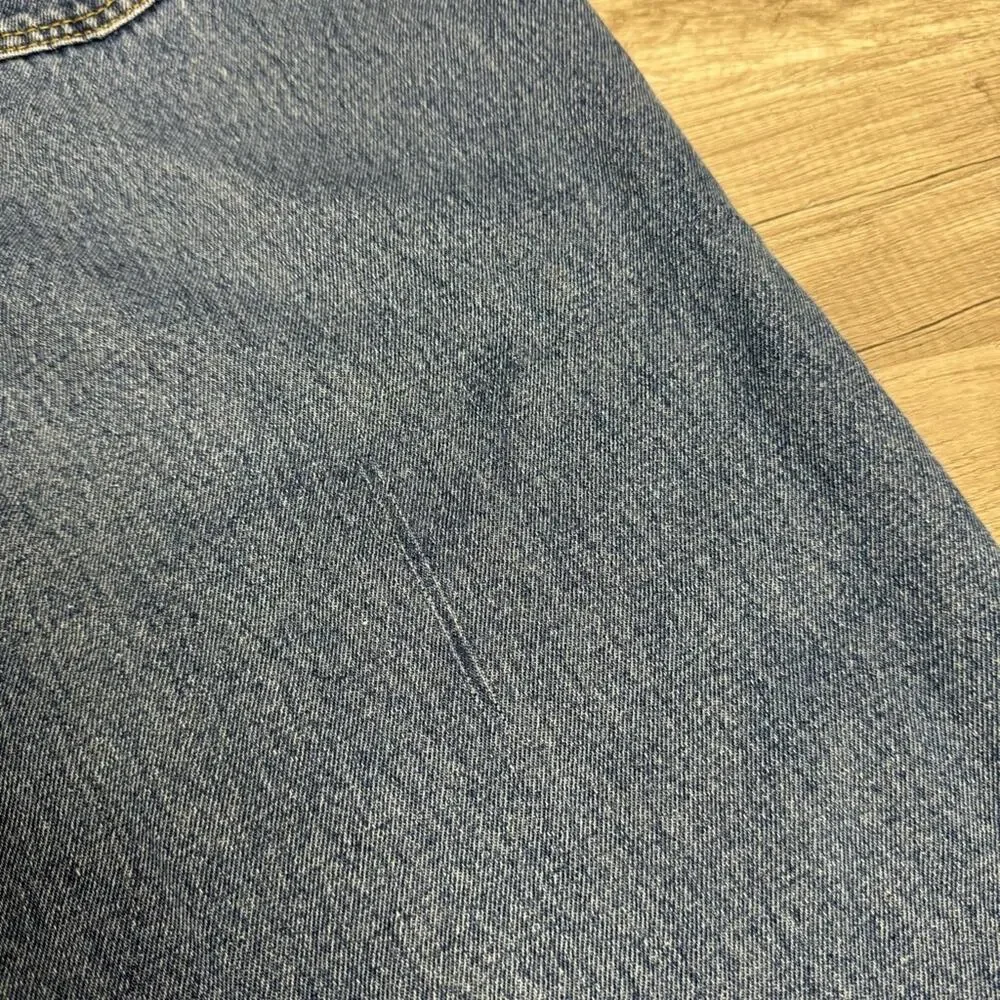 37X28.5 Vintage Fleece Lined Jeans Gropcore Winter Workwear Old Mill